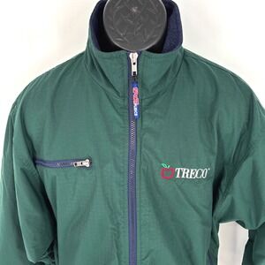 VTG Y2K Dunbrooke Sport Fleece Lined Jacket TRECO Logo Green Mens Sz M